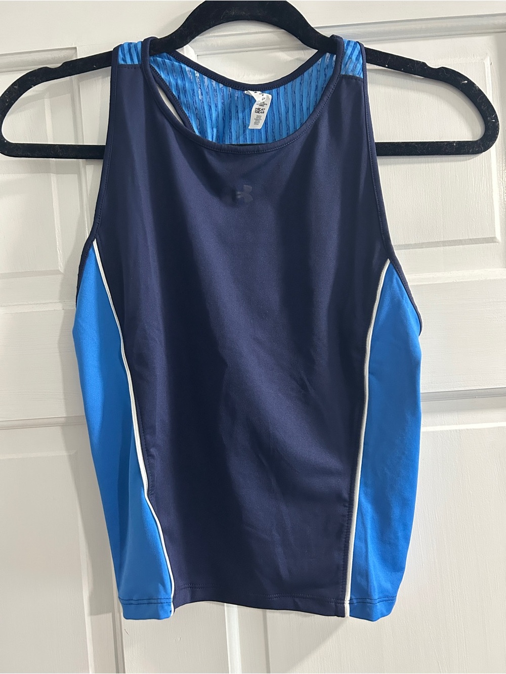 Under Armour Women's Navy and Blue Athletic Swim Tank